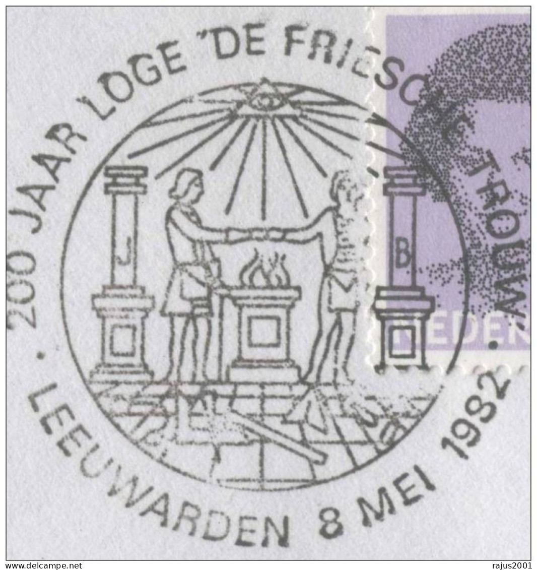 Seeing Eye, Grand Lodge, Masonic Oath, Freemasonry, Masonic Lodge, Massoneria, Franc-Maçonnerie Netherlands FDC - Vrijmetselarij