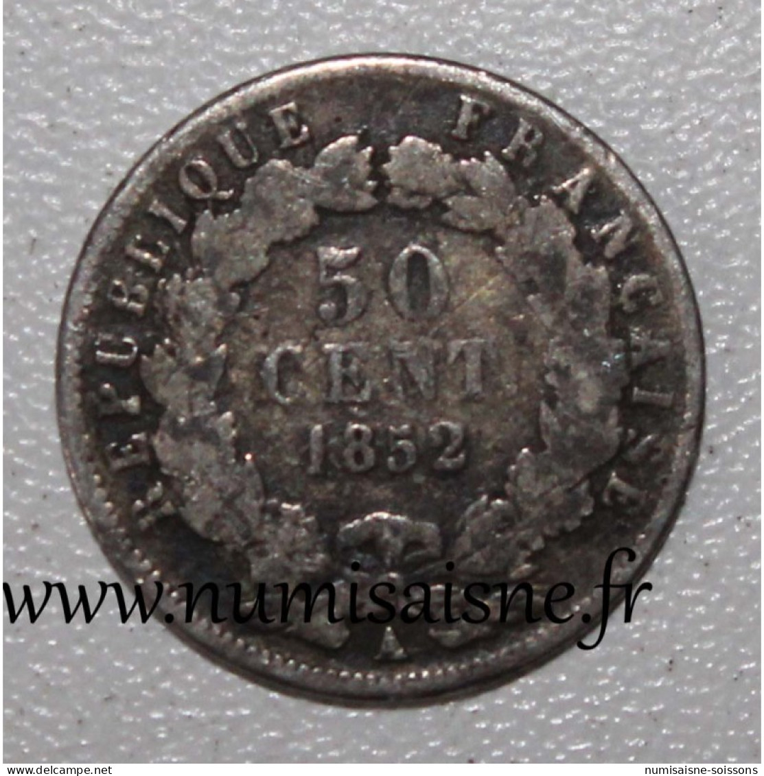 GADOURY 414 - 50 CENTIMES 1852 A - Paris - TYPE NAPOLEON III - Tête Nue - KM 794 - TB - 50 Centimes