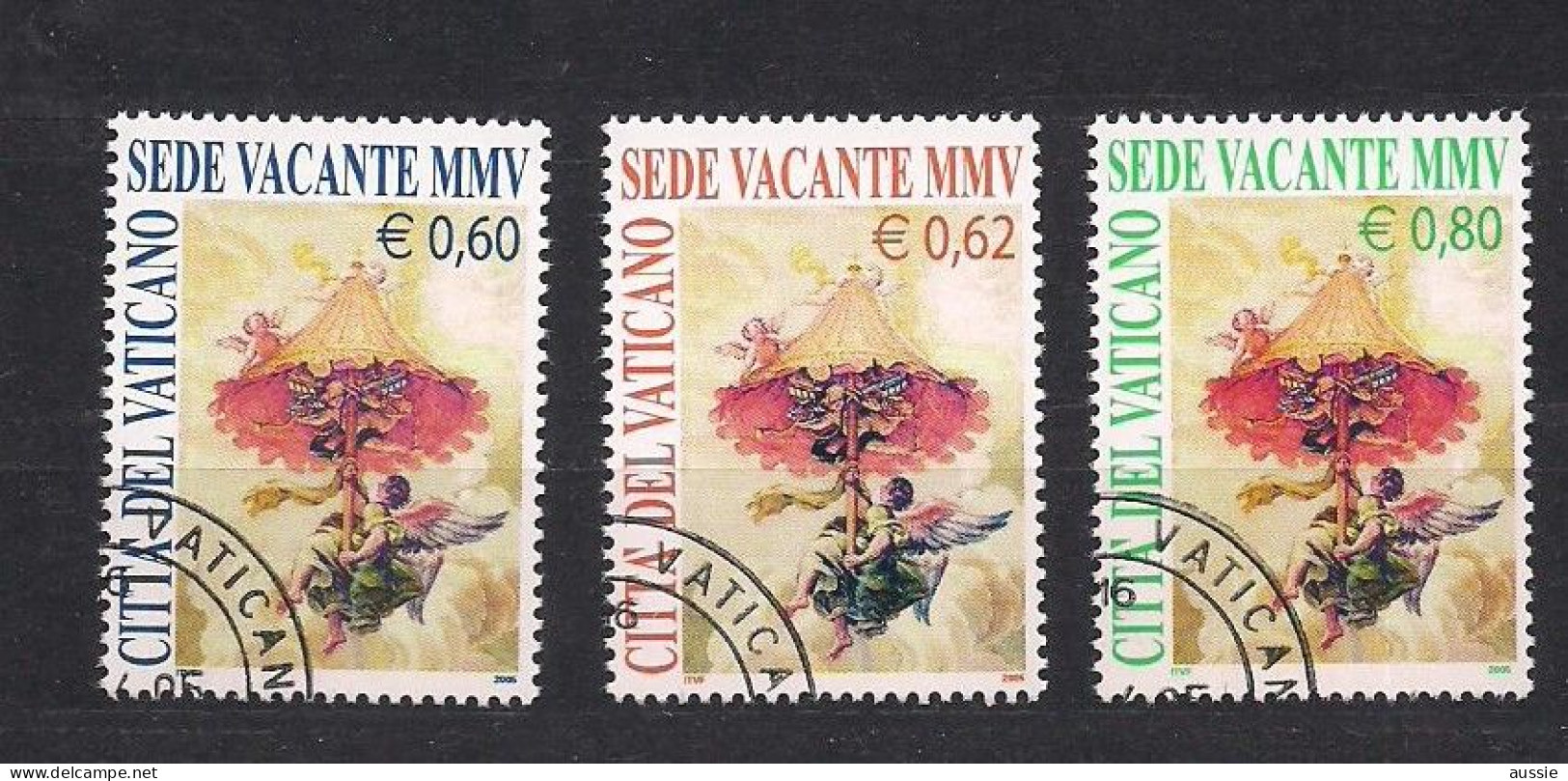 Vatican Vatikaan 2005 Yvertn° 1374-1376 (°) Oblitéré Cote 10 € Sede Vacante - Used Stamps