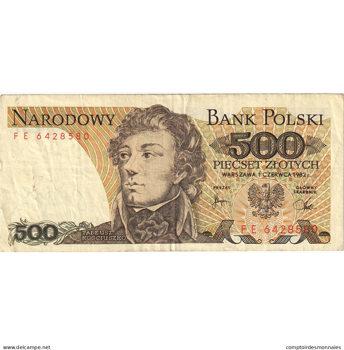 Pologne, 500 Zlotych, 1982-06-01, KM:145d, TTB - Pologne