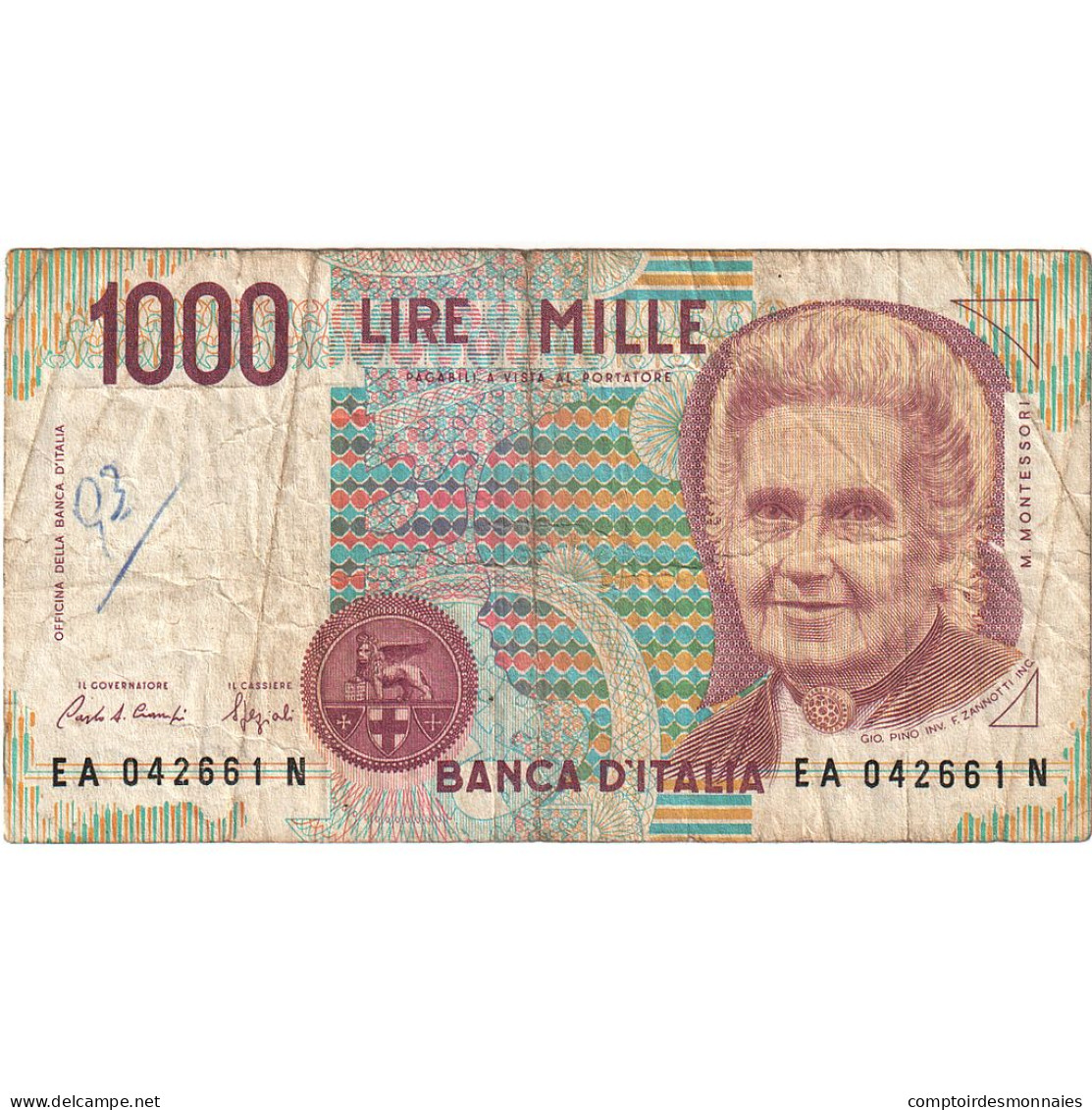 Italie, 1000 Lire, 1990, 1990-10-03, KM:114a, B - 1.000 Lire