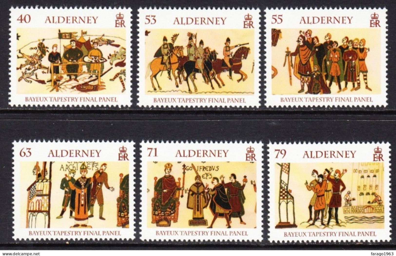 2014 Alderney Bayeaux Tapestry  Complete Set Of MNH @ BELOW FACE VALUE - Alderney