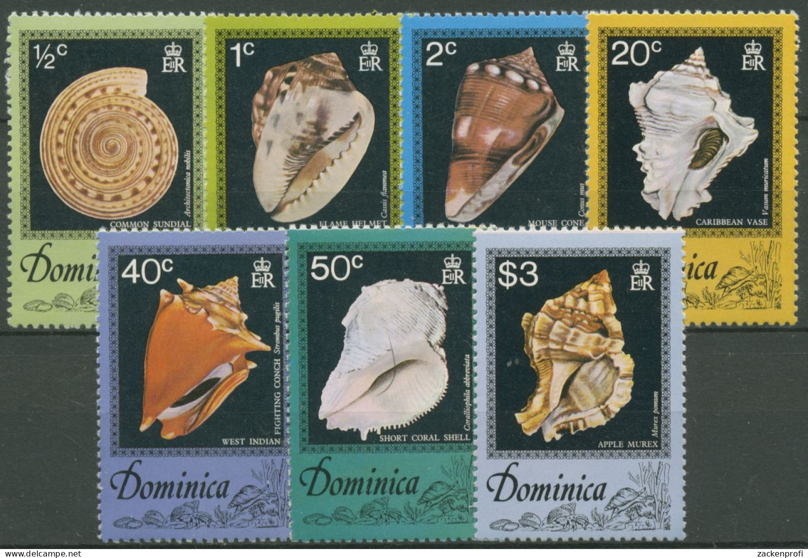 Dominica 1976 Meeresschnecken 517/23 Postfrisch - Dominica (...-1978)