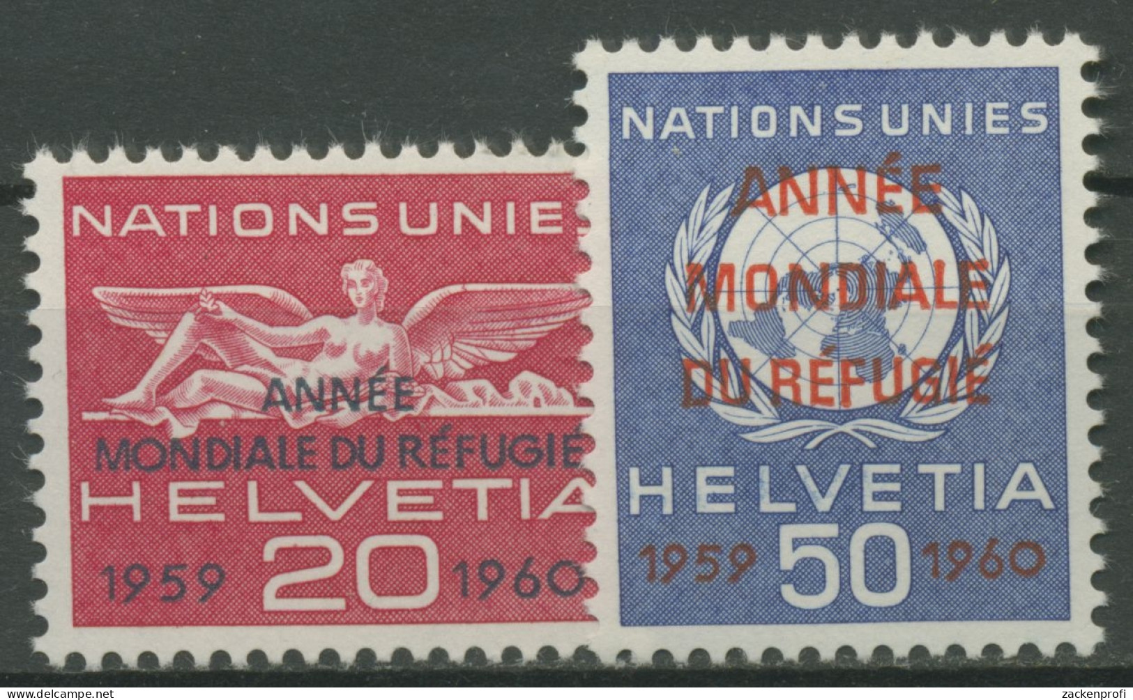 Europ. Amt Der Ver. Nationen (ONU/UNO) 1960 Weltflüchtlingsjahr 31/32 Postfrisch - Dienstmarken