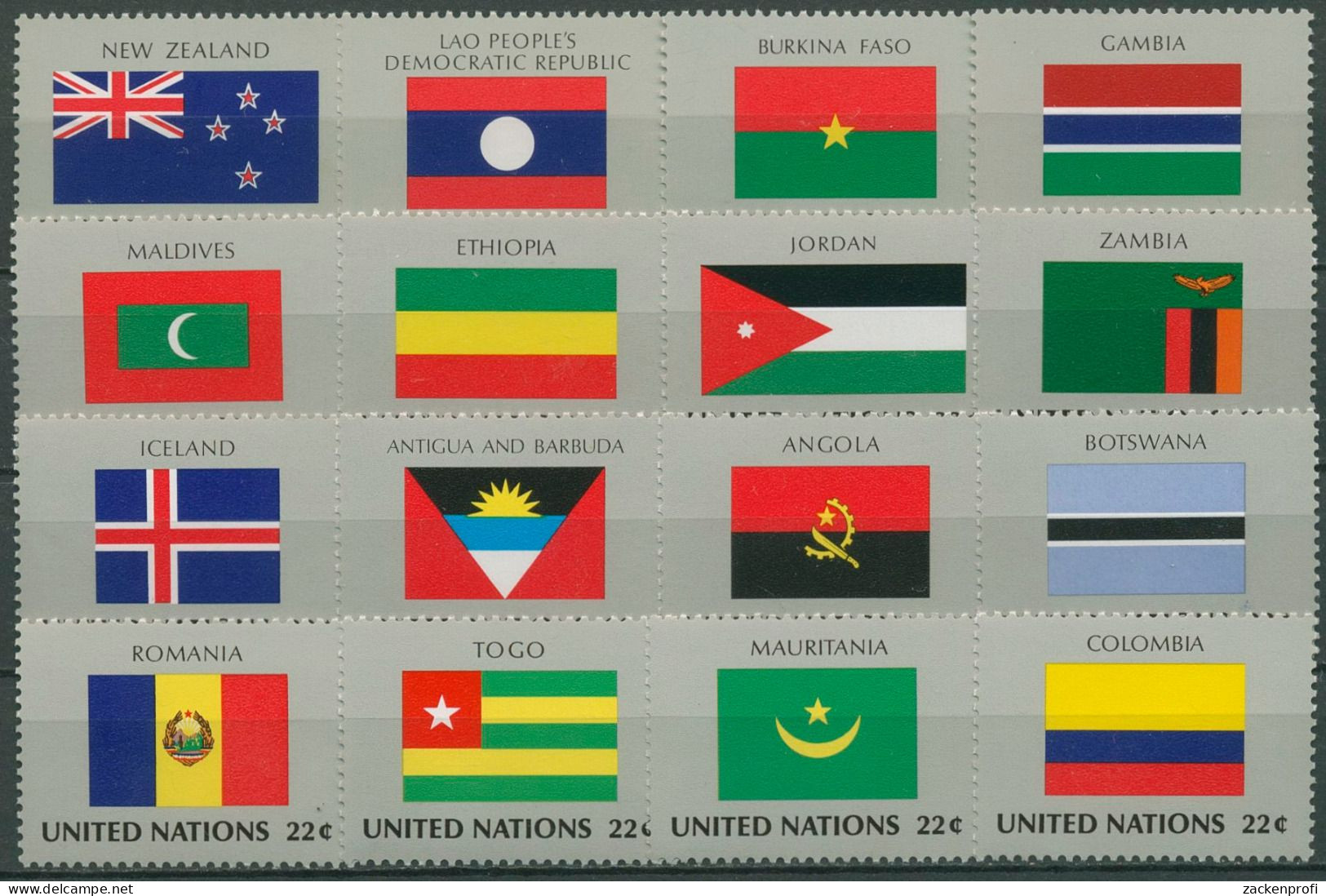 UNO New York 1986 Flaggen Der Mitgliedsstaaten 499/14 Postfrisch - Neufs