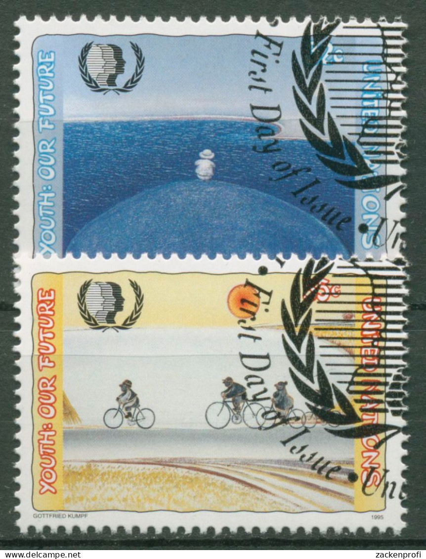 UNO New York 1995 Jahr Der Jugend Gemälde 685/86 Gestempelt - Used Stamps