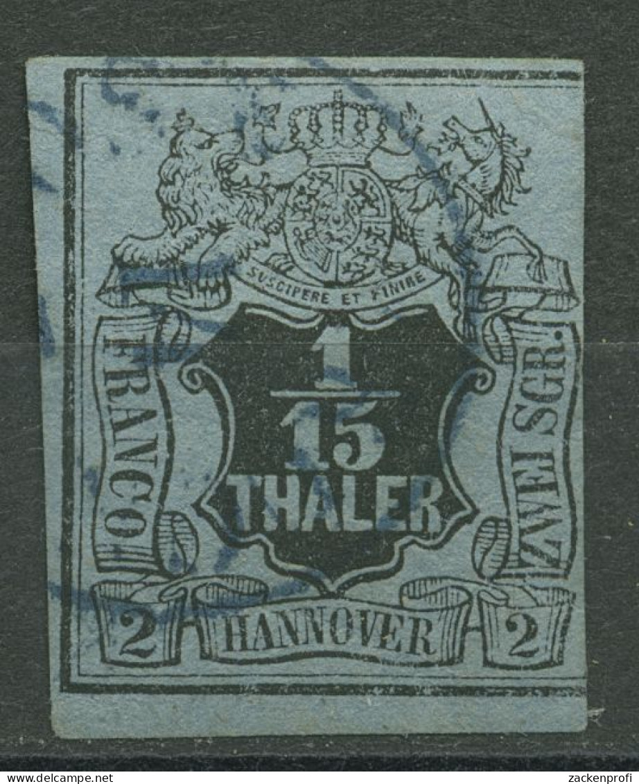 Hannover 1851 Wertschild Unter Wappen 1/15 Th, 4 Gestempelt, Angeschnitten - Hannover