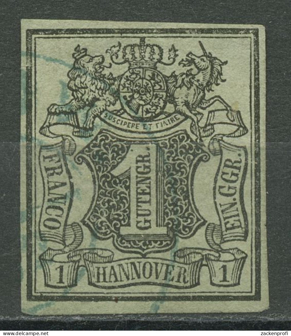 Hannover 1851 Wertschild Unter Wappen 2 A Gestempelt - Hannover