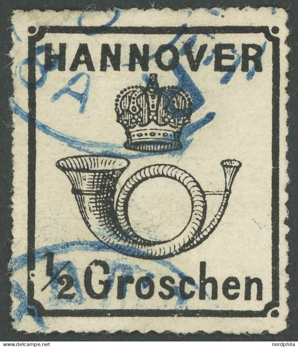 HANNOVER 22y O, 1864, 1/2 Gr. Schwarz, Pracht, Gepr. Pfenninger, Mi. 350.- - Hanovre