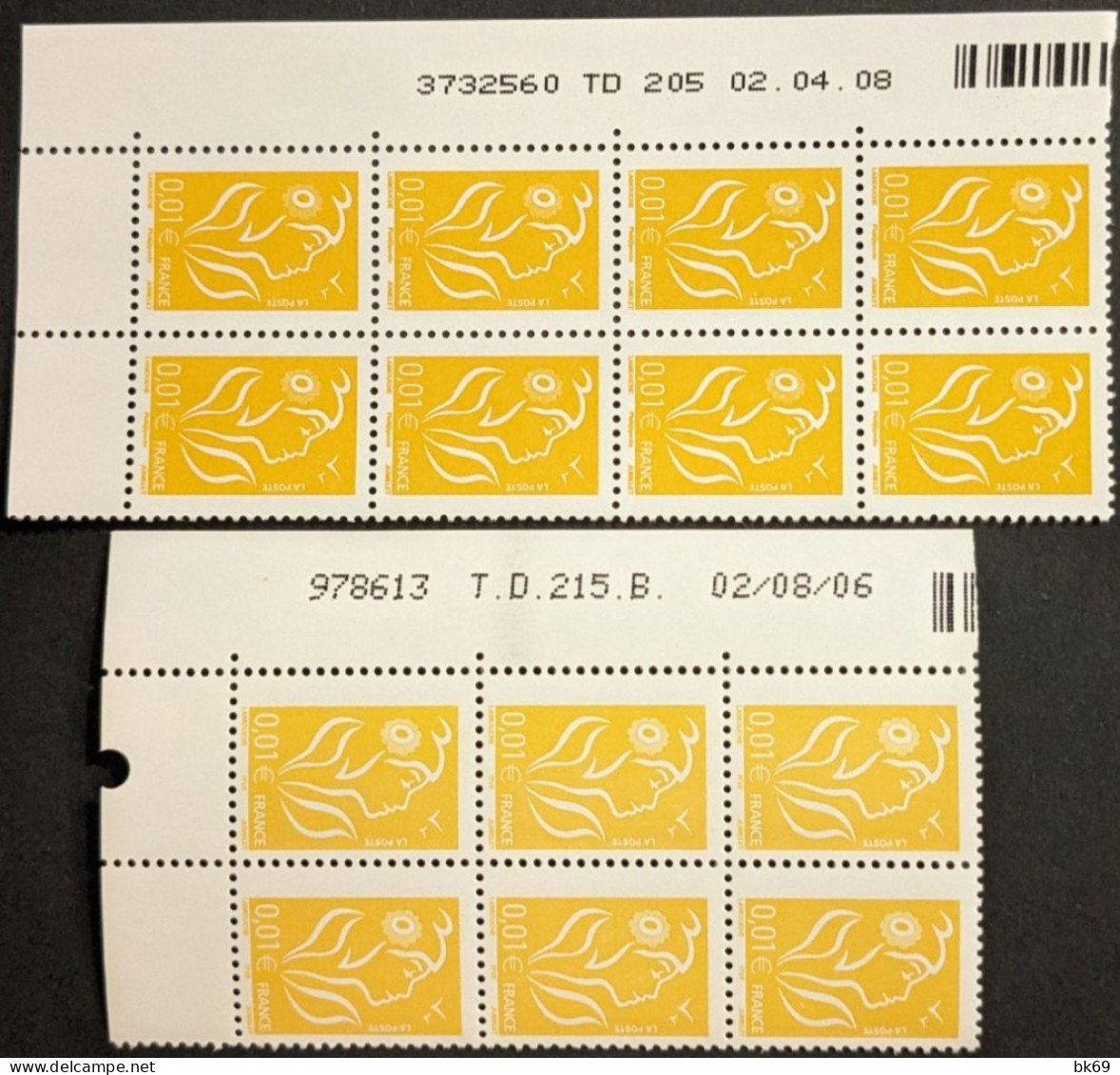 3731A & 3731a** Coin Daté Lamouche Phil@poste Type I & ITVF Type II - 2000-2009