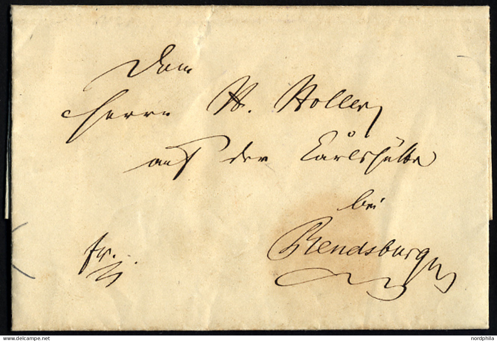 SCHLESWIG-HOLSTEIN 1850, Brief Aus Hohn, Prachtbrief Nach Rendsburg - Préphilatélie