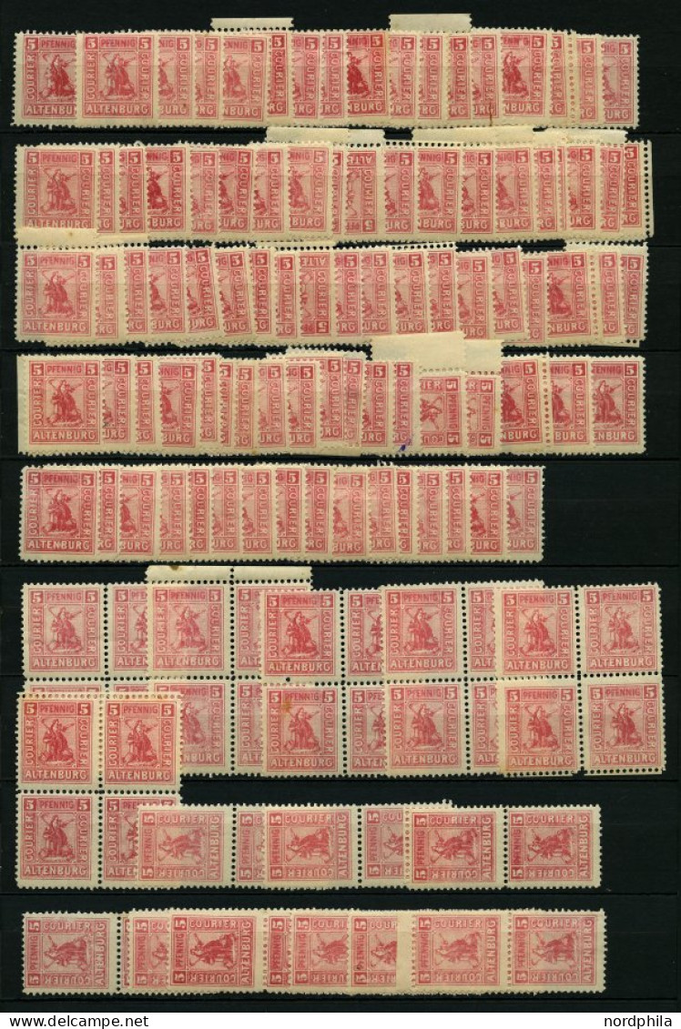 ALTENBURG 13/4A , FDC, 1898, 5 Pf. (175x) Und 2 Pf. (5x) Frauengestalt, Meist Pracht, Mi. 2700.- - Private & Local Mails