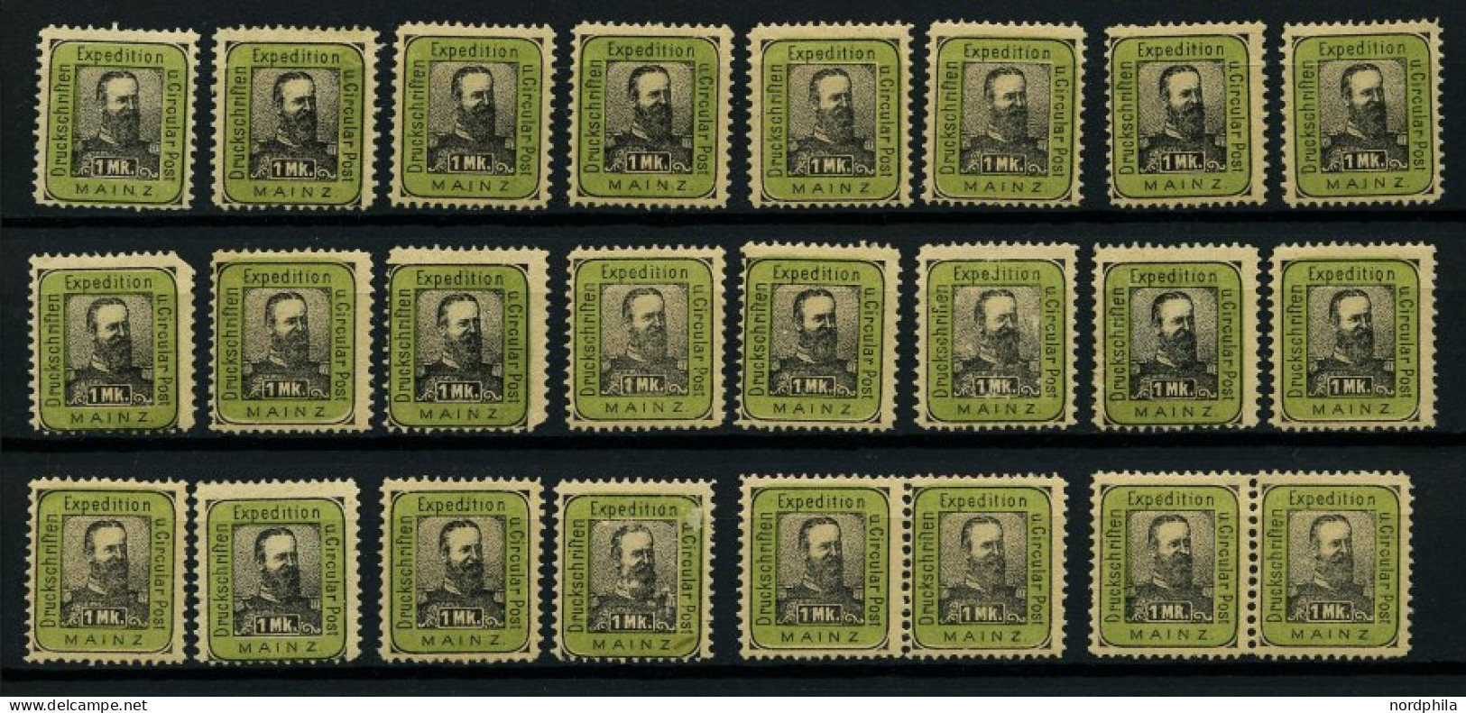 MAINZ ,, , 1886-88, Partie Von 75 Werten, Mit B 2, C 1,8, D 2,4, Meist Pracht - Postes Privées & Locales
