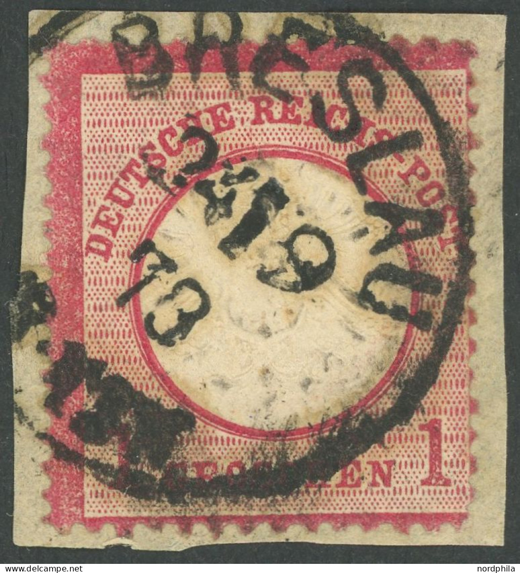 Dt. Reich 19 PräF. IV BrfStk, 1872, 1 Gr. Rotkarmin Mit Prägeausfall IV Bei Der 5. Schwinge Rechts Vom Schild, K1 BRESLA - Other & Unclassified