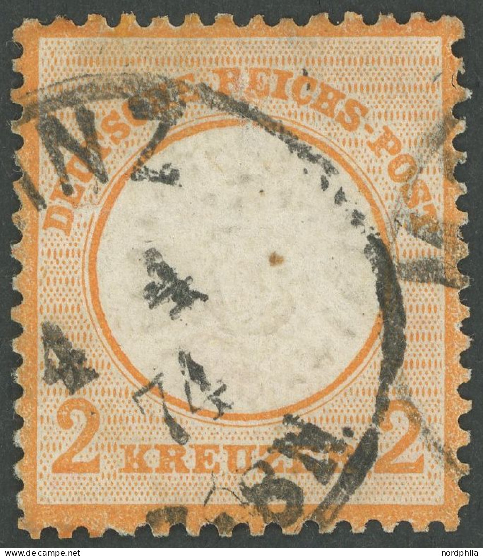 Dt. Reich 24 O, 1872, 2 Kr. Orange, K1 MAINZ, Repariert, Farbfrisch Und Gut Geprägt, Fotoattest Krug, Mi. 3200.- - Autres & Non Classés