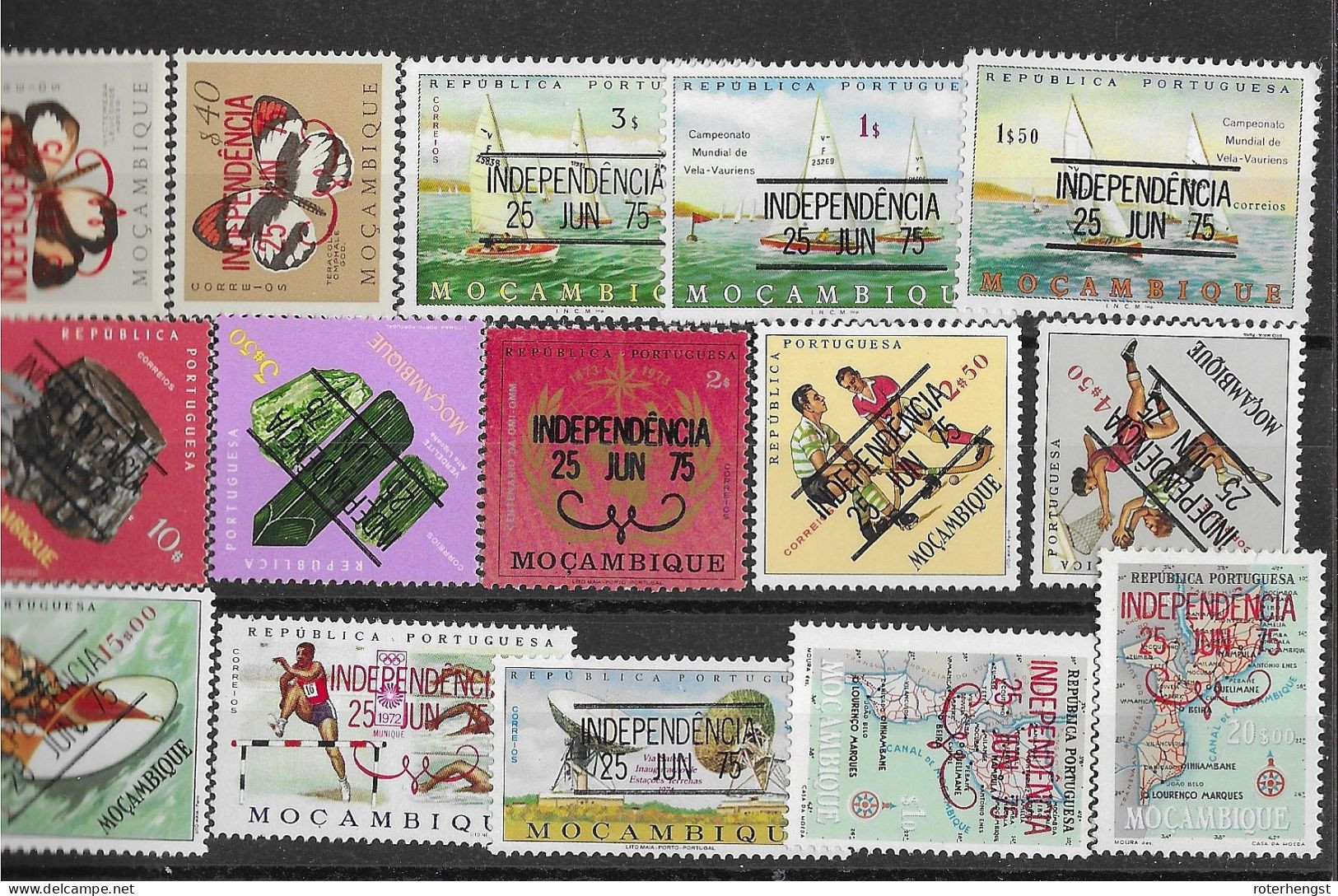 Mozambique Mnh ** 1975 Independence Set, All Stamps Very Fine 25 Euros Sorry For Scan - Mozambique