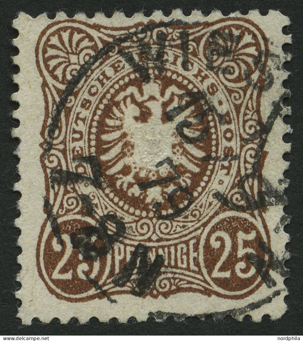 Dt. Reich 35c O, 1879, 25 Pfe. Dunkelbraun, Normale Zähnung, Pracht, Gepr. Zenker, Mi. 300.- - Gebraucht