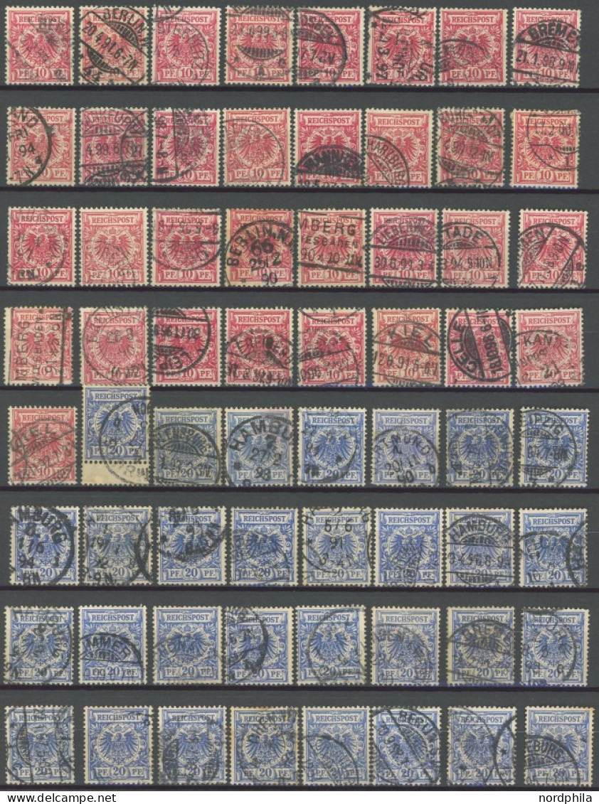 LOTS 45-52 O, Krone/Adler, Interessante Partie Von 162 Werten, Meist Prachterhaltung, Fundgrube! - Other & Unclassified