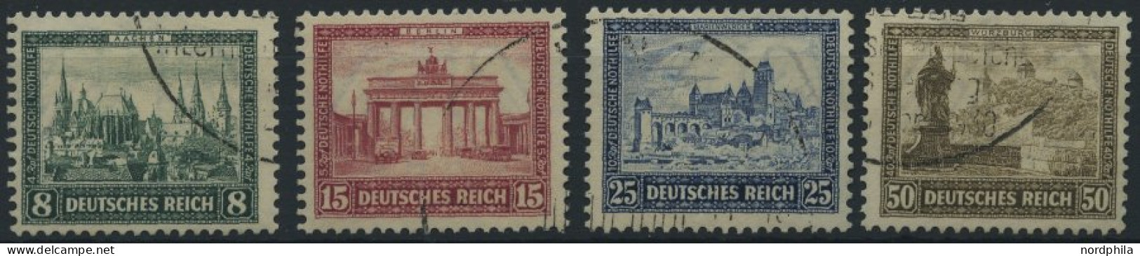 Dt. Reich 446-49 O, 1930, Einzelmarken Aus Block IPOSTA, Satz Feinst/Pracht, Mi. 560.- - Oblitérés