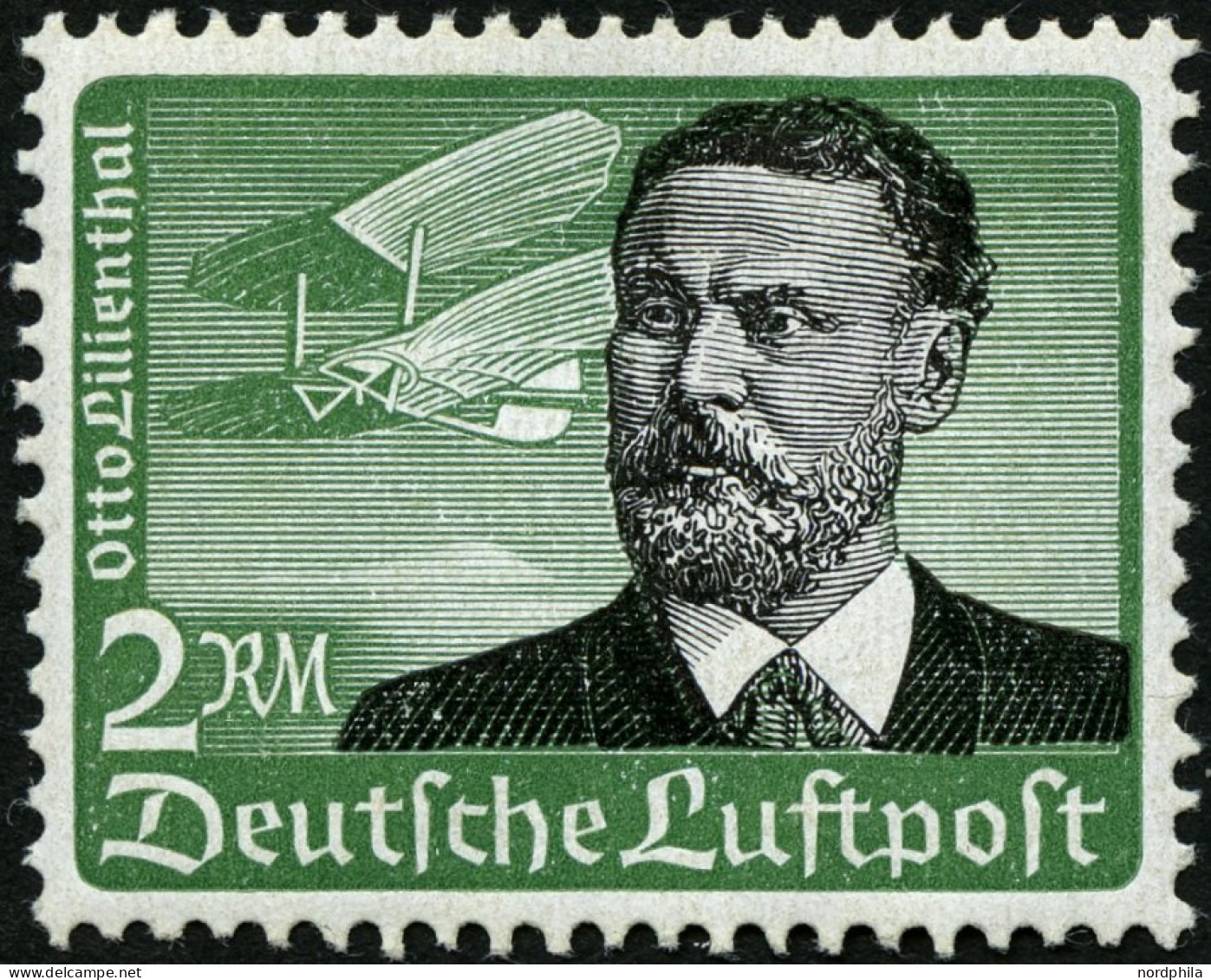Dt. Reich 538x , 1934, 2 RM Lilienthal, Pracht, Mi. 130.- - Unused Stamps