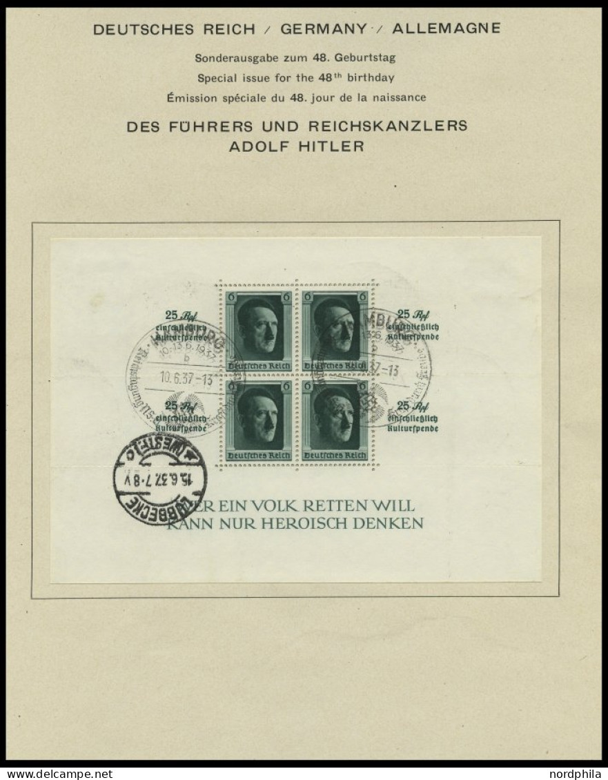 SAMMLUNGEN O, , 1923-45, Saubere Sammlung Dt. Reich Auf Schaubek Seiten Mit Noch Vielen Guten Mittleren Werten, Sätzen U - Sonstige & Ohne Zuordnung