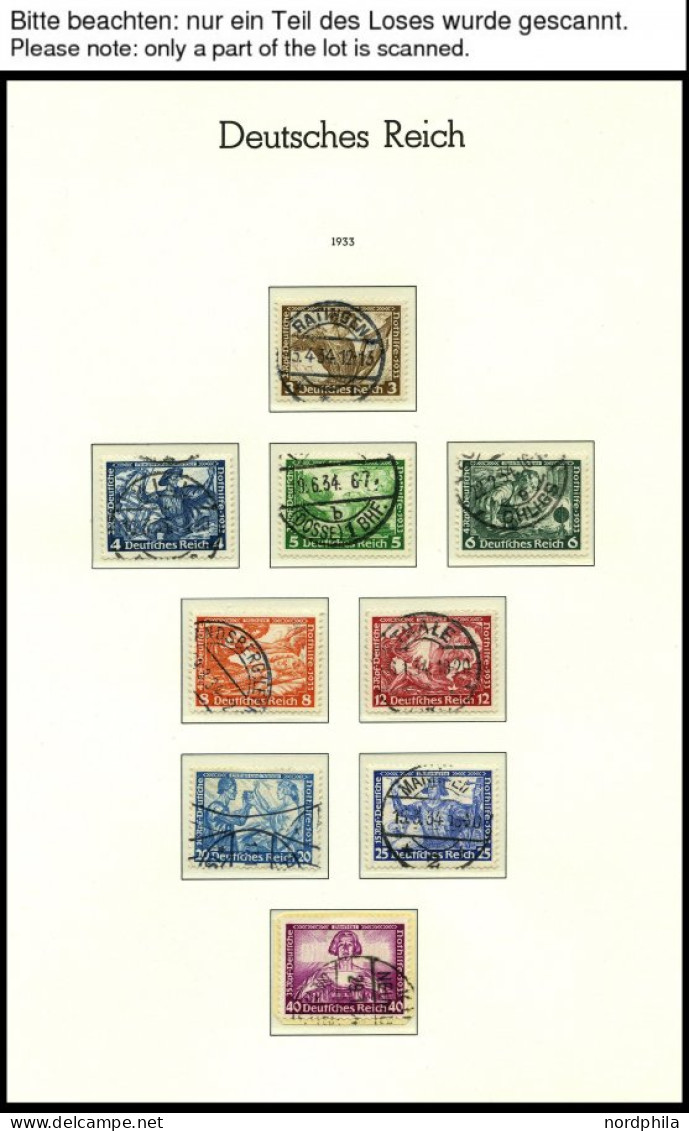 SAMMLUNGEN O, 1932-45, Bis Auf Chicagofahrt Und Block 2 Und 3 Saubere Komplette Gestempelte Sammlung Im Leuchtturm Falzl - Gebruikt