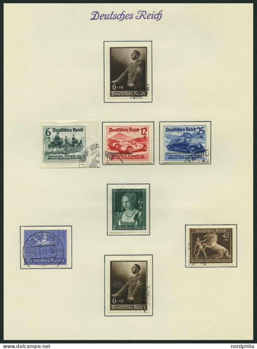 SAMMLUNGEN O, 1933-45, Bis Auf Chicagofahrt, Bl. 2, 3, 5/6 Und 9 In Den Hauptnummern Komplette Sammlung Bis 1944, Mit Ei - Gebruikt