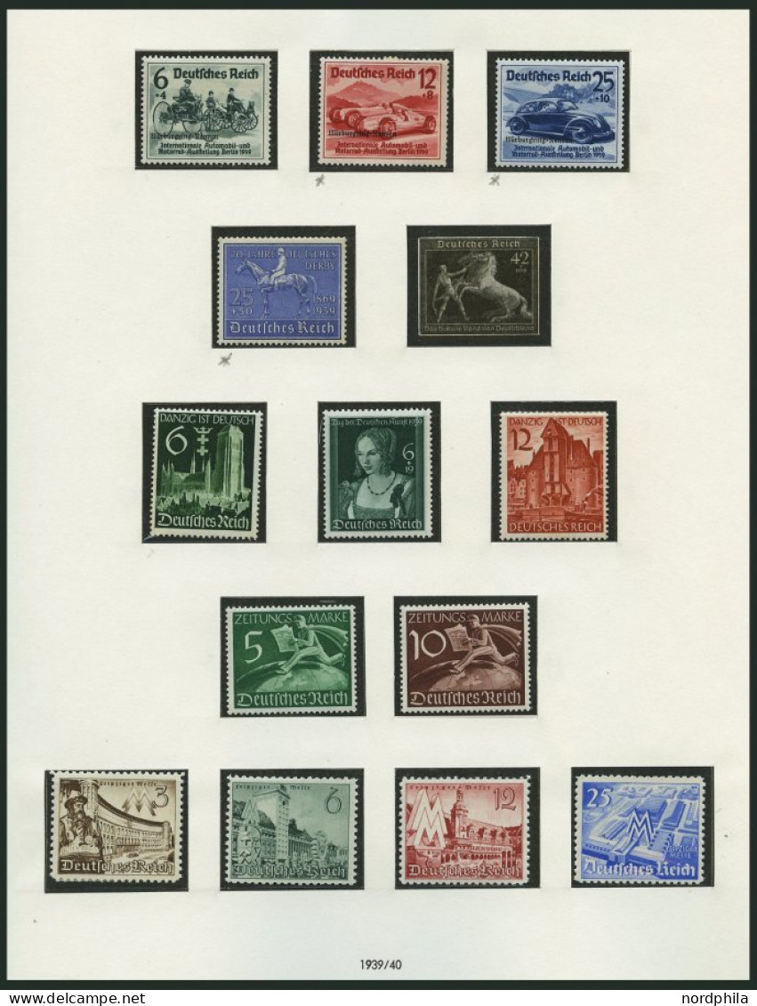 SAMMLUNGEN , , 1933-45, Ungebrauchte Sammlung Dt. Reich Mit Guten Mittleren Ausgaben Auf SAFE Falzlosseiten, Feinst/Prac - Unused Stamps