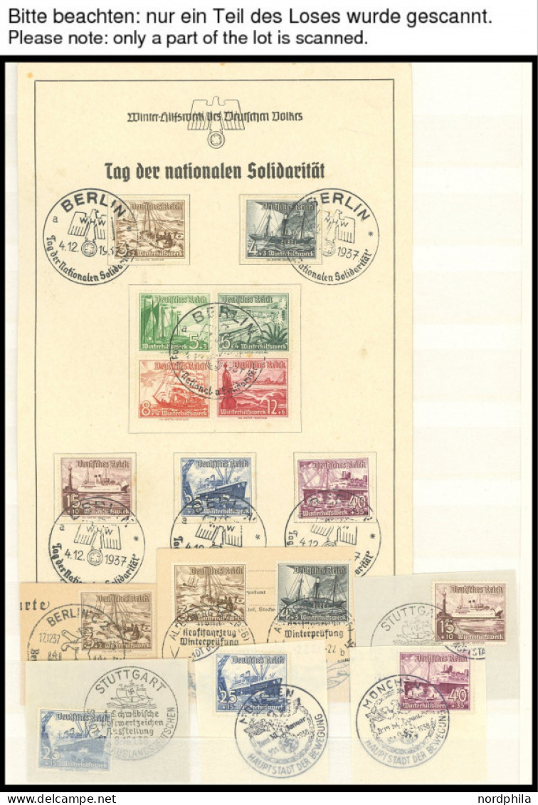 SAMMLUNGEN 1937-45, Saubere Sammlung Von 450 Werten Auf Briefstücken Mit Sonderstempeln, Alle Verschieden, Prachtsammlun - Other & Unclassified