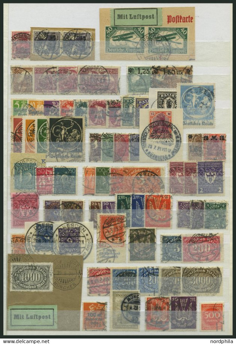 LOTS O,BrfStk , 1919-23, 126 Verschiedene Kleinere Mittlere Werte Inflation, Feinst/Pracht, Alle Geprüft Infla, Mi. 1150 - Used Stamps