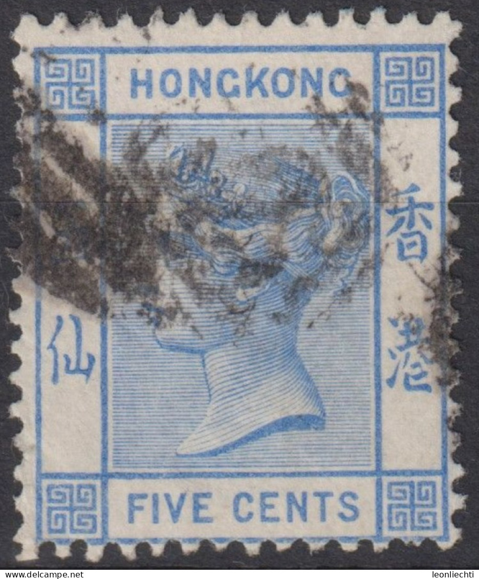 1882  Grossbritannien Alte Kolonie Hong Kong ° Mi:HK 36a, Sg:HK 35a, WZ: Krone CA Einfach, Queen Victoria - Gebruikt