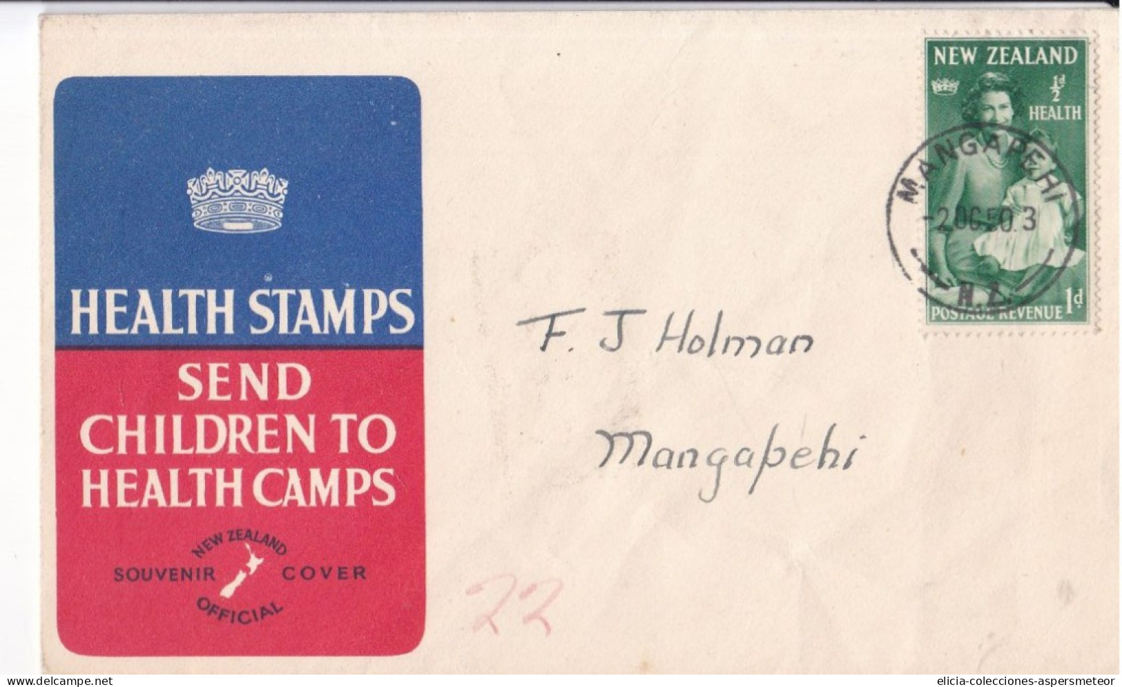 New Zealand - 1950 - FDC - Health  Stamps, Send To Children Health Camps - Caja 30 - FDC