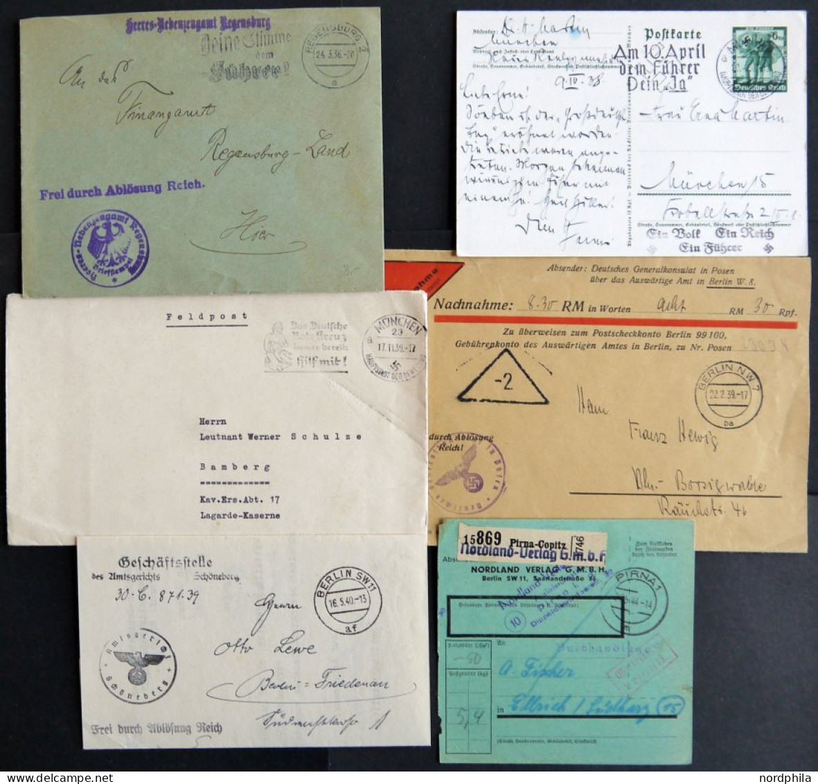 LOTS 1923-45, Partie Von 180 Belegen, Meist Einfache Bedarfspost, Fundgrube, Etwas Unterschiedlich, Besichtigen! - Other & Unclassified