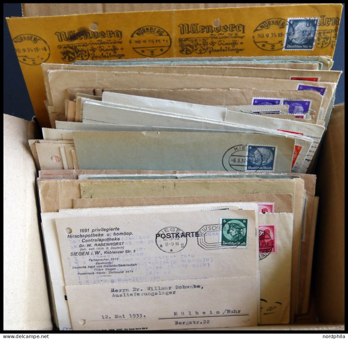 LOTS 1923-45, Partie Von 180 Belegen, Meist Einfache Bedarfspost, Fundgrube, Etwas Unterschiedlich, Besichtigen! - Other & Unclassified