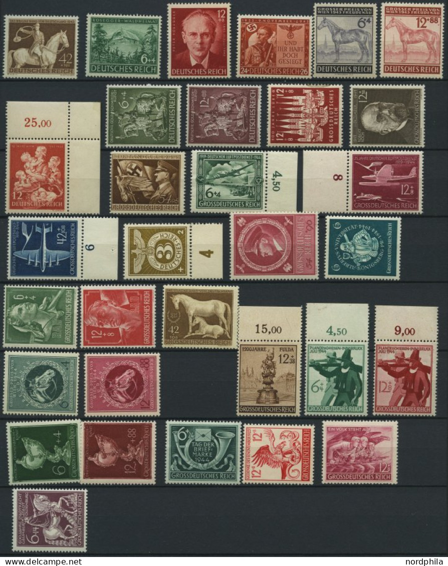 LOTS , 1938-45, Partie Verschiedener Postfrischer Ausgaben, Pracht, Mi. über 1000.- - Sonstige & Ohne Zuordnung