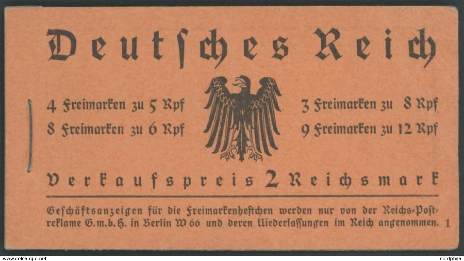ZUSAMMENDRUCKE MH 33 , 1933, Markenheftchen Hindenburg, Deckel Bügig, Heftchenblätter Pracht, Mi. 900.- - Se-Tenant