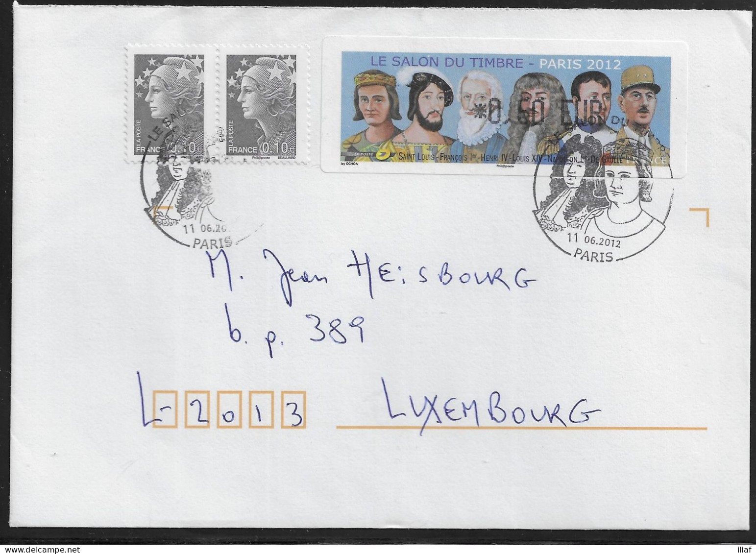 France. Stamp Show. Paris.  Special Cancellation On Plain Envelope. - Brieven En Documenten