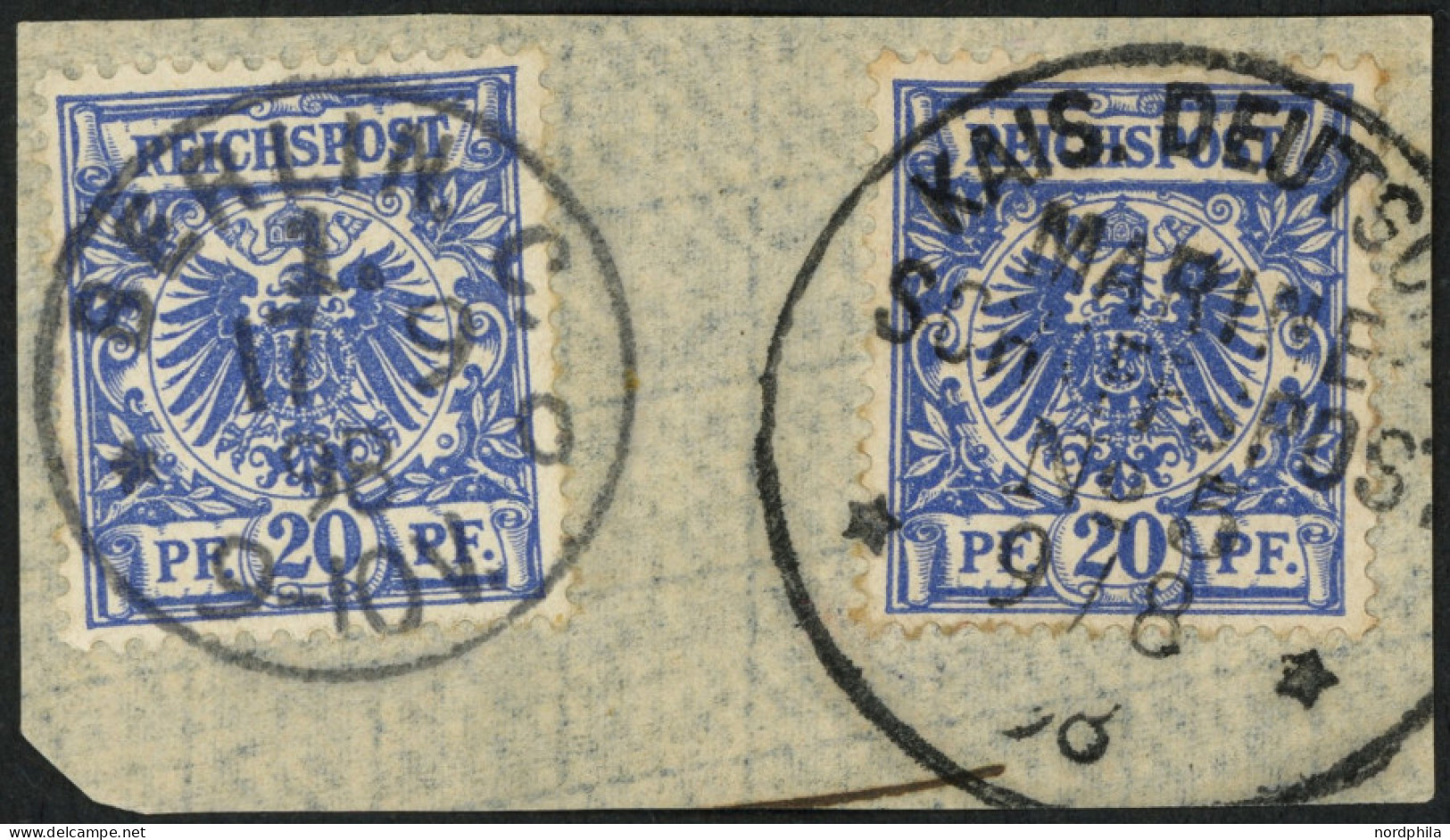 MSP BIS 1914 DR 48 BrfStk, 5 (PRINZESS WILHELM), 9.8.98, Auf Briefstück Mit Ankunftsstempel BERLIN, Pracht, Gepr. Bothe - Maritiem