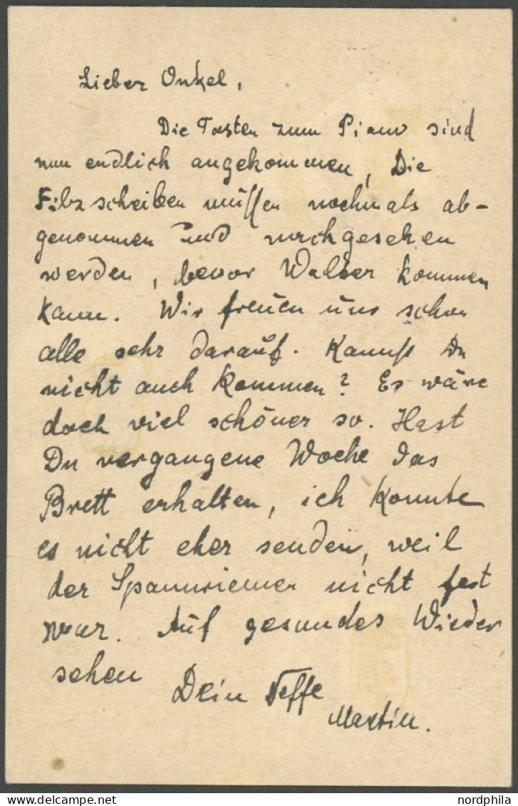 LANDESBOTENPOST 1 BRIEF, 1918, 30 Pf. Schwarz Mit 10 Pf. Germania Auf Karte, Pracht, R!, Fotoattest Huylmans - Occupation 1914-18