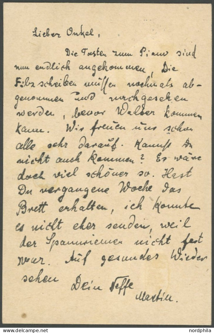 LANDESBOTENPOST 1 BRIEF, 1918, 30 Pf. Schwarz Mit 10 Pf. Germania Auf Karte, Pracht, R!, Fotoattest Huylmans - Bezetting 1914-18