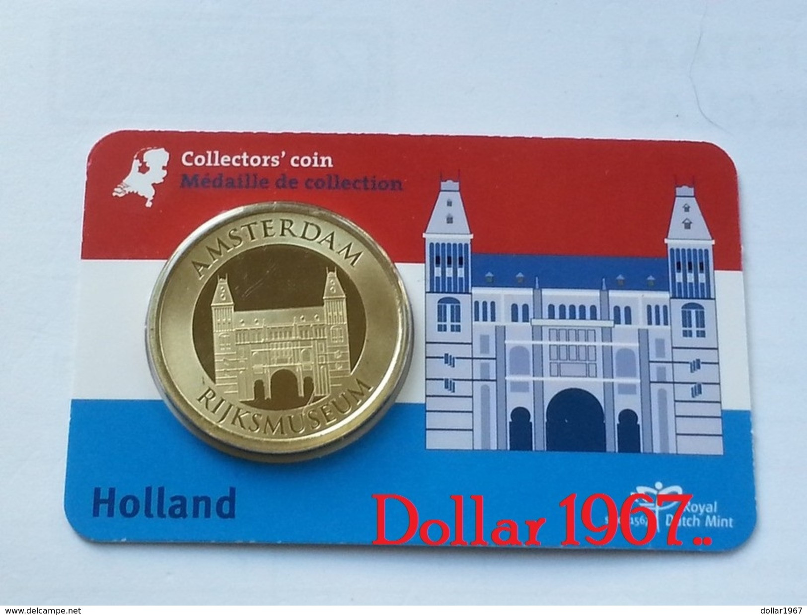 Collectors Coin - Coincard -THE NETHERLANDS &ndash; AMSTERDAM RIJKSMSEUM  - Pays-Bas - Monedas Elongadas (elongated Coins)