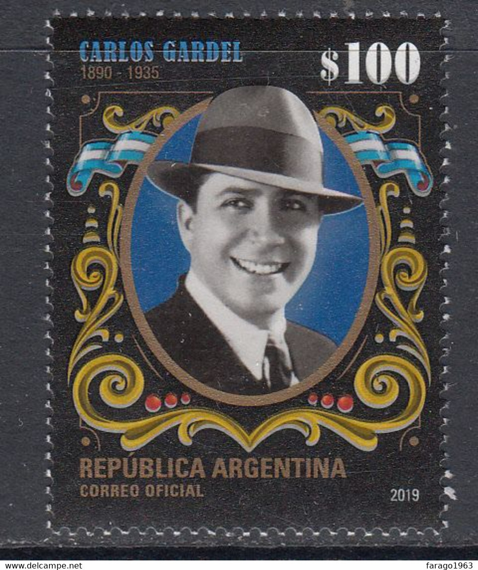 2019 Argentina Gardel Music Cinema Movies  Complete Set Of 1 MNH - Unused Stamps