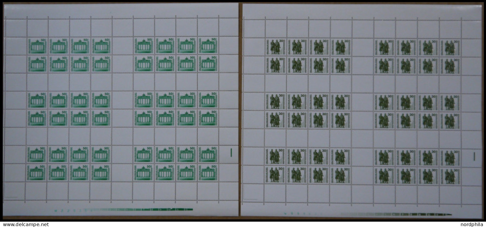 ZUSAMMENDRUCKE MHB 20/1I , 1990, Markenheftchenbogen Schiller Denkmal Postfrisch, Pracht, Mi. 120.- - Zusammendrucke