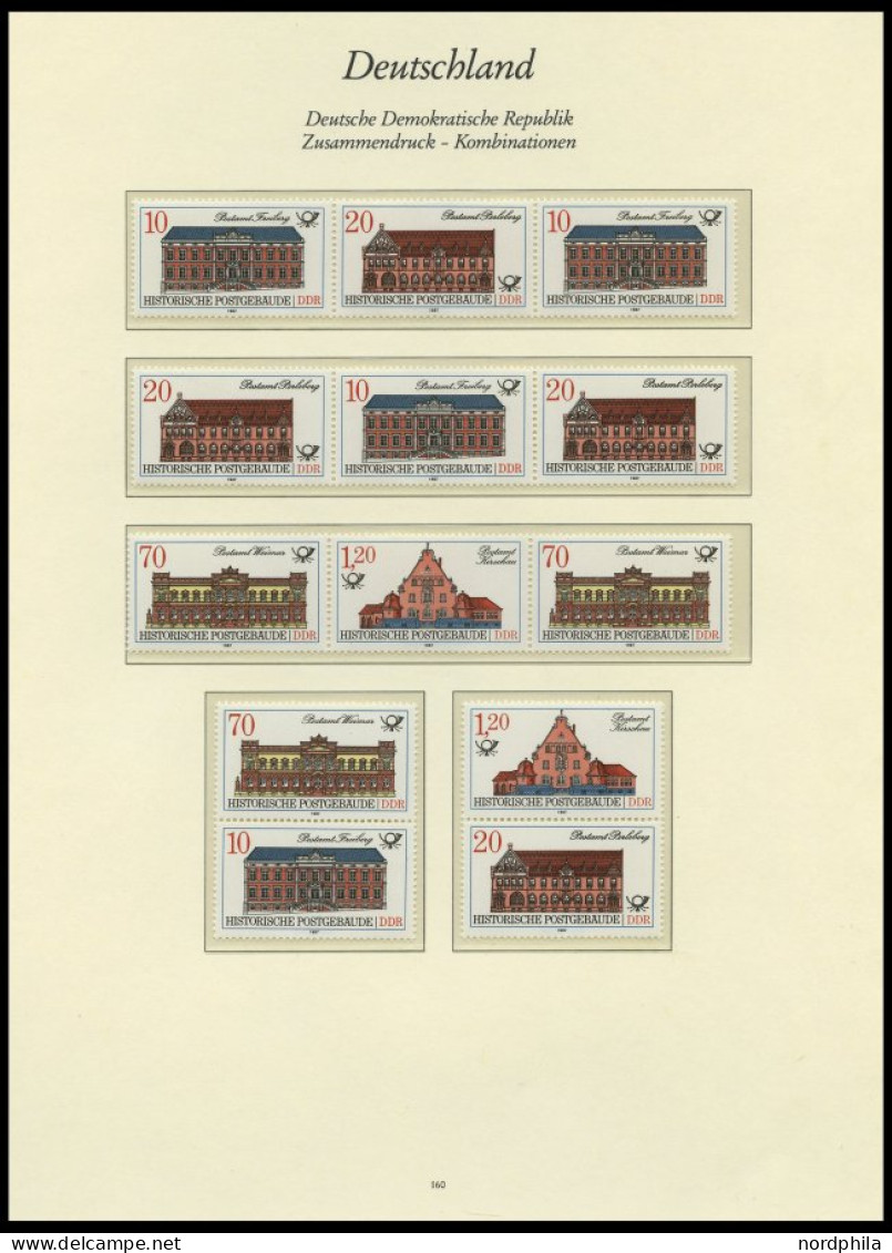 SAMMLUNGEN aus 2864-3346 , fast komplette Sammlung Zusammendrucke von 1984-90 mit guten mittleren Ausgaben im Borek Spez