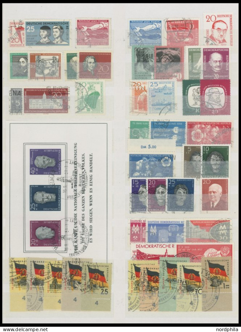 SAMMLUNGEN O, Gestempelte Sammlung DDR Von 1953-62 Im Einsteckbuch, Ab 1955 In Den Hauptnummern Fast Komplett, Dabei Ein - Other & Unclassified