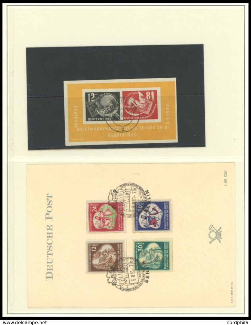 SAMMLUNGEN O,Brief , 1949-65, Komplette Gestempelte Sammlung In 2 Lindner Falzlosalben, Zusätzlich Einige Interessante B - Andere & Zonder Classificatie