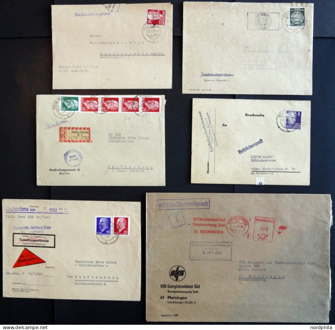 LOTS 1950-74, 25 Verschiedene Belege Behördenpost, Unterschiedliche Erhaltung - Sonstige & Ohne Zuordnung
