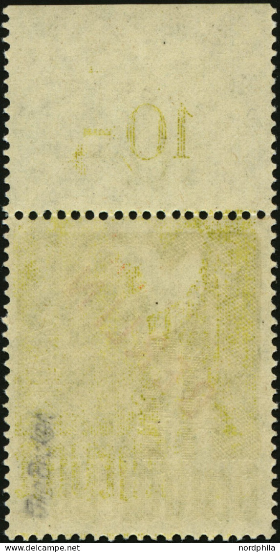 BERLIN 33 P OR , 1949, 1 M. Rotaudruck, Mit Durchgezähntem Oberrand (in Der Perforierung Vorgefaltet), Postfrisch, Prach - Nuevos