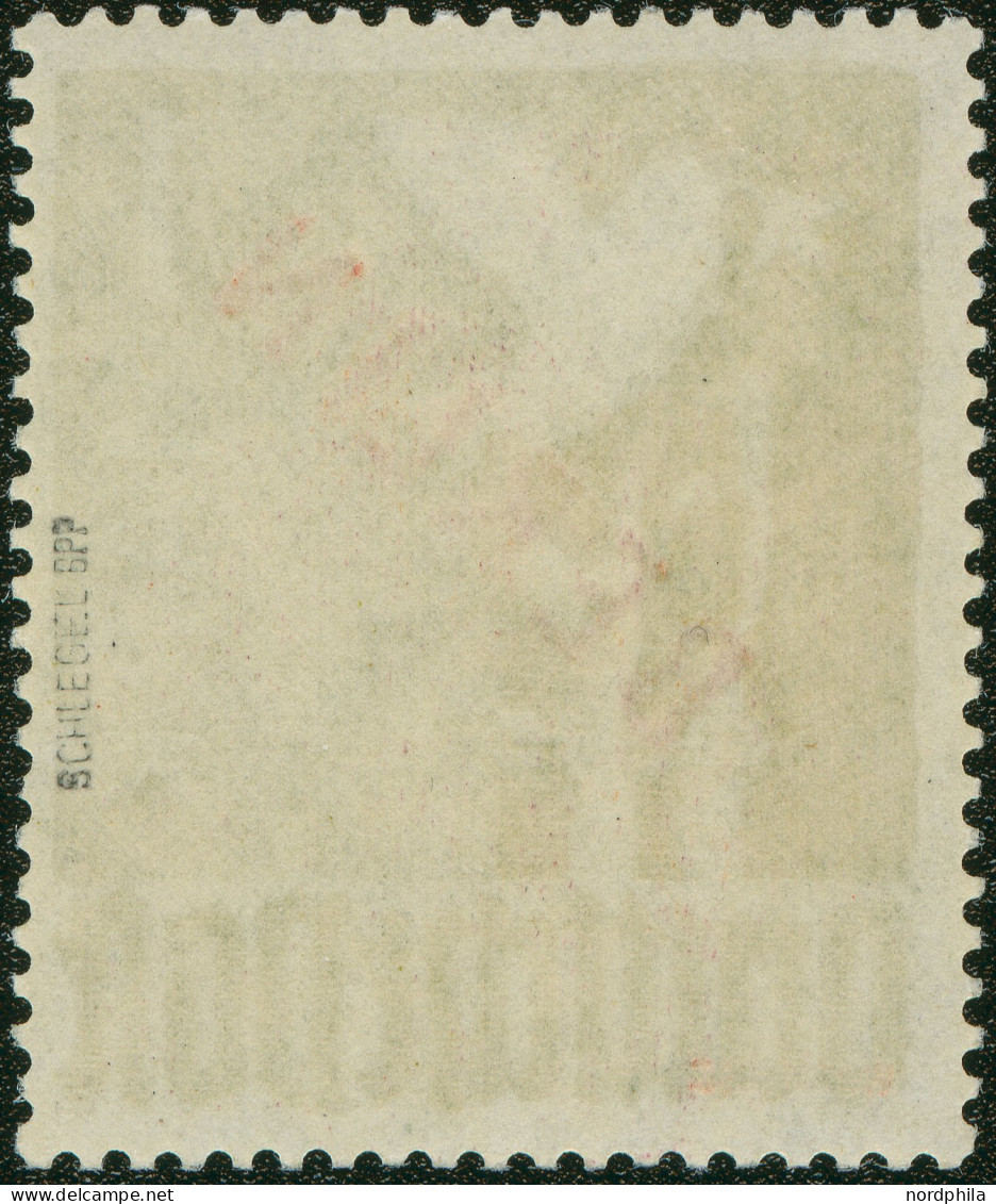 BERLIN 33 AF VII , 1949, 1 M. Rotaufdruck Mit Aufdruckfehler Im Feld 45: Rechter Aufstrich Des N Oben Verdünnt, Entfalzt - Ongebruikt