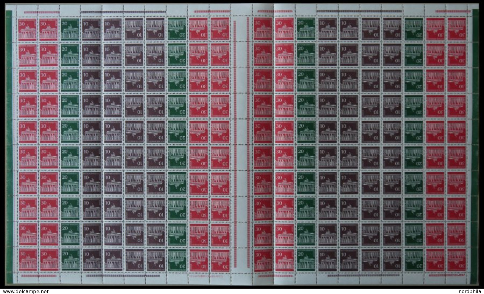 ZUSAMMENDRUCKE MHB 5 , 1966, Markenheftchenbogen Brandenburger Tor, Pracht, Mi. 200.- - Zusammendrucke